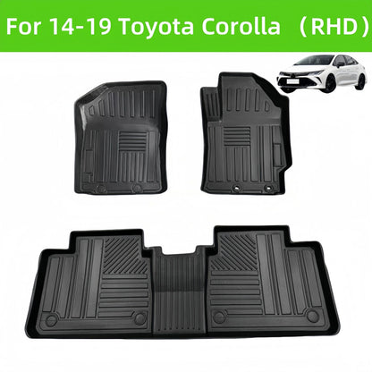 TPE Car Floor Mats For 2014- 2019 Toyota Corolla Rubber All Weather Floor