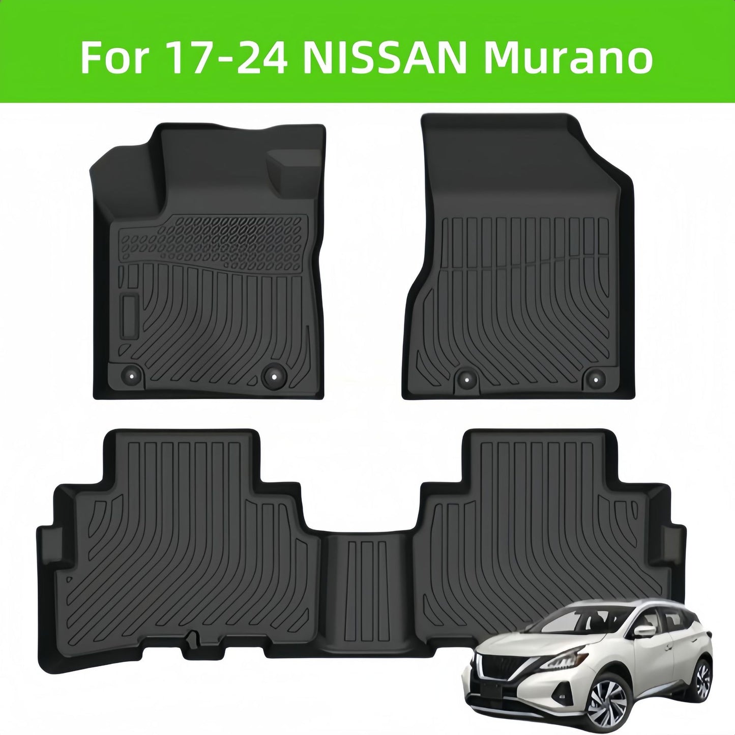 For 2017-2024 Nissan Murano LHD TPE Car Floor Mat/Rear Trunk Mat Minimum order 30 sets