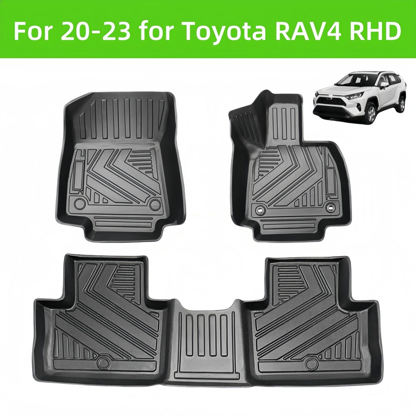 Toyota RAV4 Gasoline/Hybrid 2020-2023 TPE Car Floor Mats