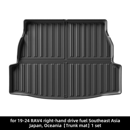 For 2019-2024 RAV4 RHD FUEL TPE 3D Car Floor Mat/Rear Trunk Mat