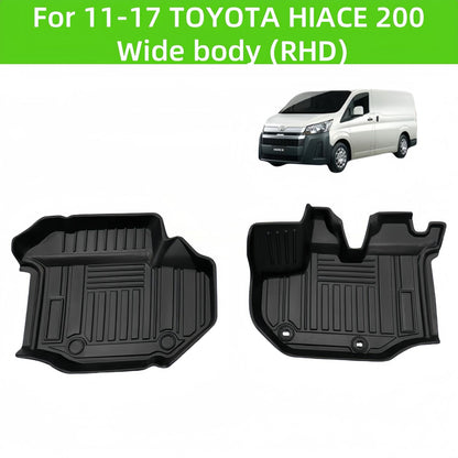 TPE Car Floor Mats For 2011-2017 HIACE 200Wide body Rubber Floor
