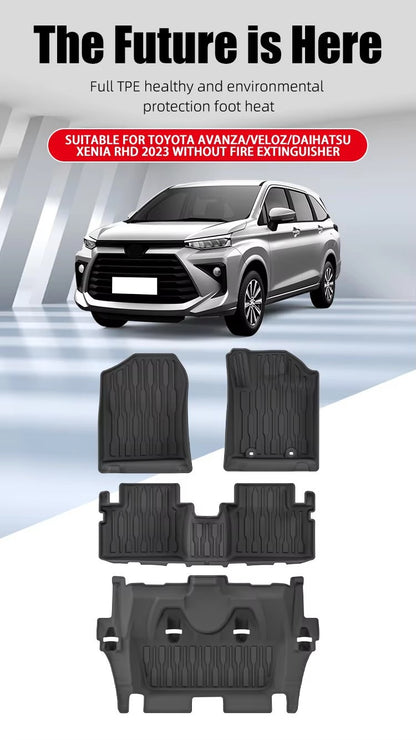 For 2023 Avanza/Veloz/Daihatsu Xenia RHD 3D TPE Car Floor Mat