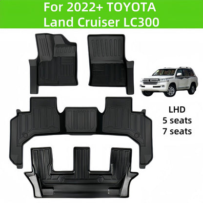 For 2022 Toyota Land Cruiser LC300 LHD TPE Car Floor Mat/Trunk Mat