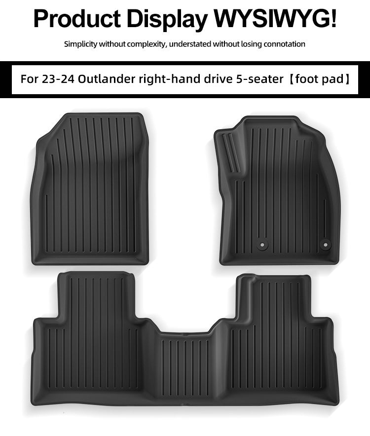 For 2023-2024 Mitsubishi Outlander RHD TPE 3D Car Floor Mat/Rear Trunk Mat