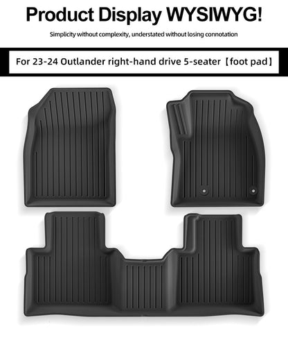 For 2023-2024 Mitsubishi Outlander RHD TPE 3D Car Floor Mat/Rear Trunk Mat