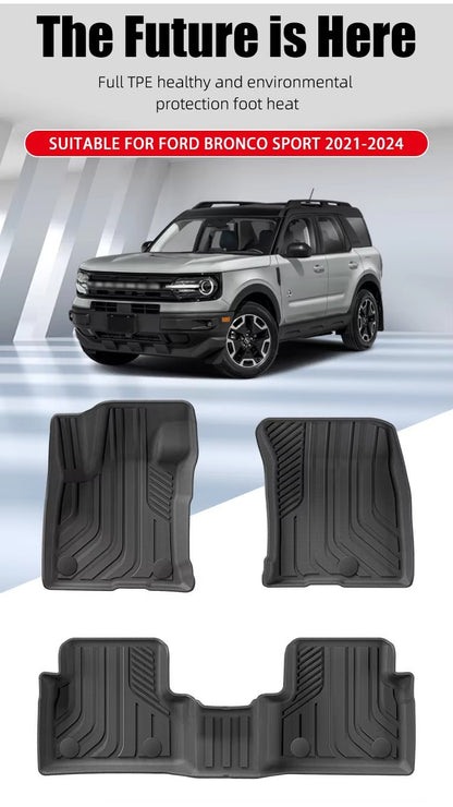 For 2021-2024 FORD Bronco Sport TPE Car Floor Mat/Rear Trunk Mat