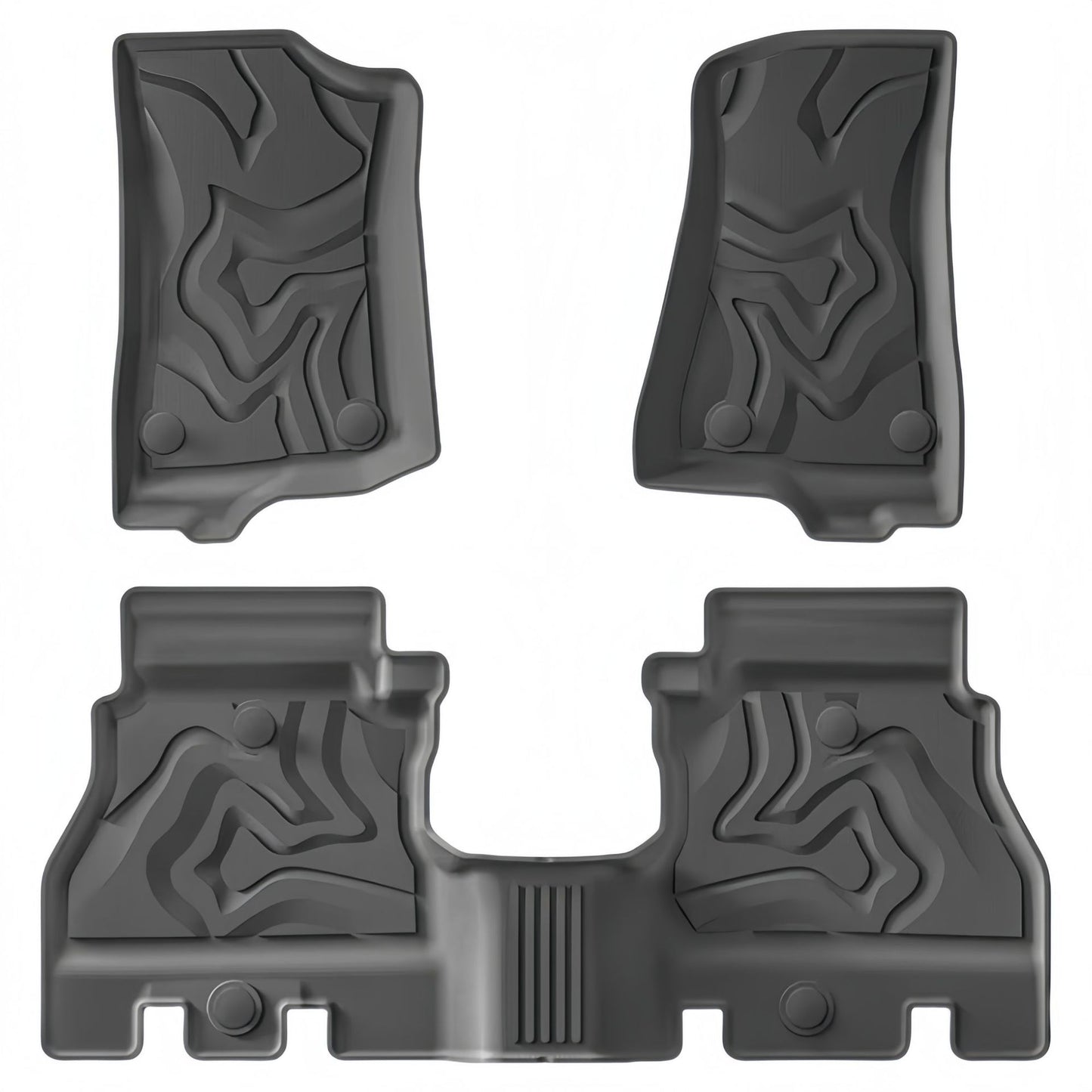 For 2018- 2024 Jeep Wrangler LHD TPE Car Floor Mat/Rear Trunk Mat