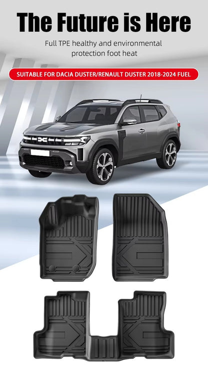 For 2018-2024 Dacia/Renaulit Duster TPE Car Floor Mat/Trunk Mat
