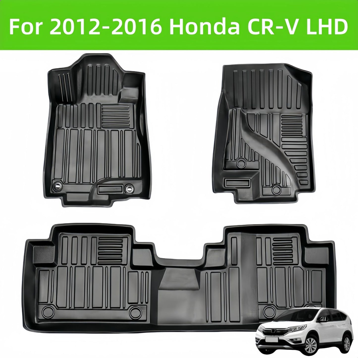 For 2012-2016 Hond CR-V LHD Car 3D Carpet CRV TPE Car Floor Mat