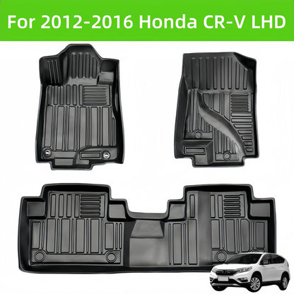 For 2012-2016 Hond CR-V LHD Car 3D Carpet CRV TPE Car Floor Mat