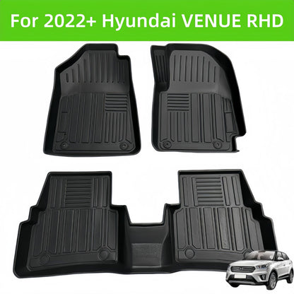 For 2022 Hyundai VENUE RHD Car 3D Carpet TPE Car Floor Mat