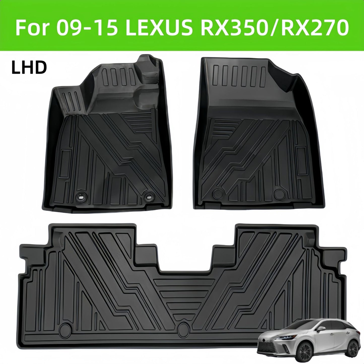 For 2009-2015 LEXUS RX350/RX270 3D Carpet TPE Car Floor Mat