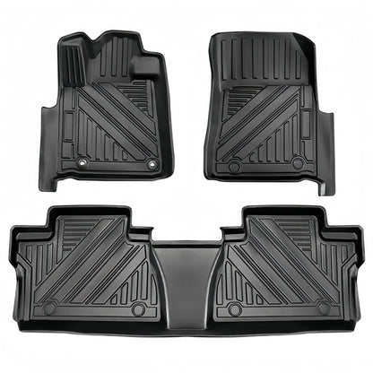 For 2014- 2024 Toyota Tundra LHD Carpet TPE Car Floor Mat/Rear Bucket Mat