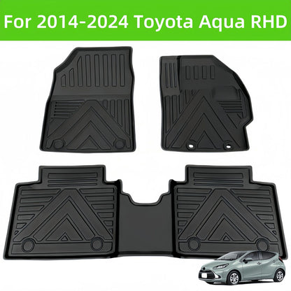 For 2021-2024 Toyota Aqua RHD Waterproof Carpet TPE Car Floor Mat