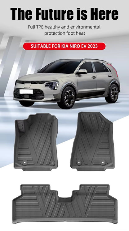For 2023 KIA Niro EV LHD TPE Car Floor Mat/Rear Trunk Mat
