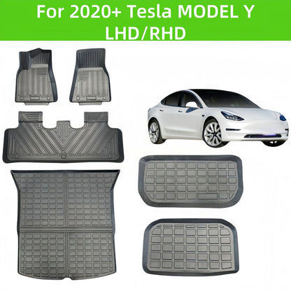 For 2020 Tesla  MODEL Y LHD RHD TPE Car Floor Mat/Rear Trunk Mat