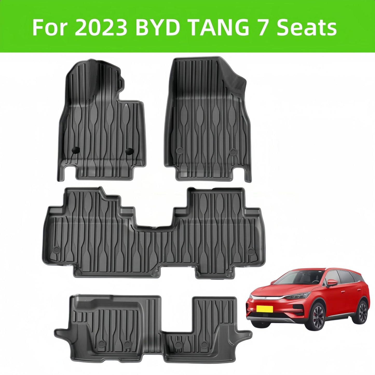 For 2023 BYD TANG TPE car floor mats Waterproof Custom Carpet
