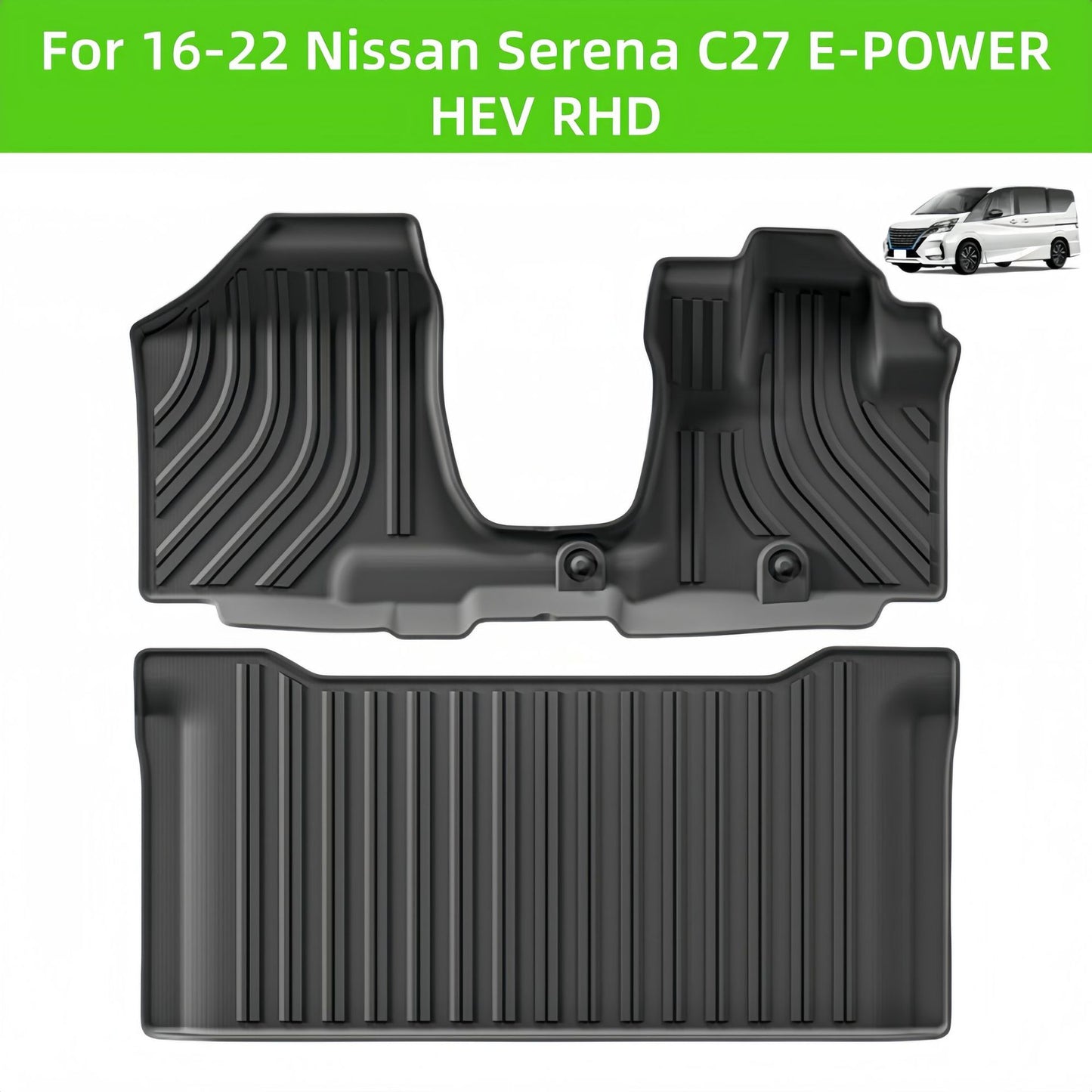 For 2016-2022 Nissan Serena C27 E-POWER HEV TPE Non-slip car floor mats