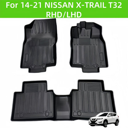For 2014- 2021 Nissan X-TRAIL T32/Rogue RHD/LHD Carpet TPE Car Floor Mat