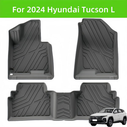 For 2024 Hyundai Tucson L 3D Carpet TPE Car Floor Mat/Rear Trunk Mat