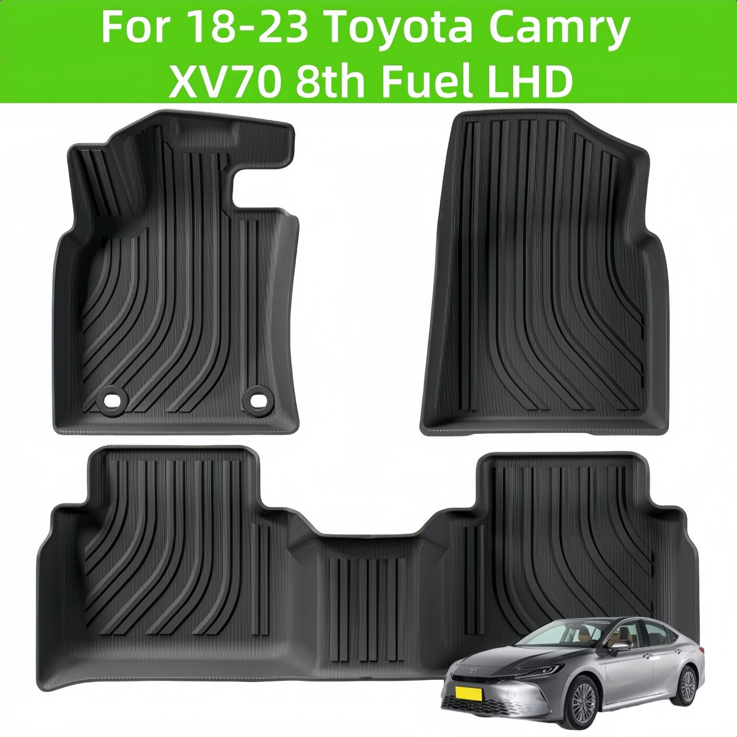 For 2018- 2023 Toyota Camry XV70 8th Fuel LHD TPE Car Floor Mat/Trunk Mat