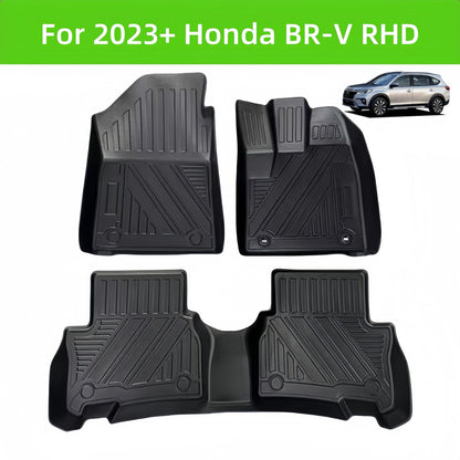 For 2023 Honda BR-V RHD TPE Car Floor Mat BRV Car Durable Carpet