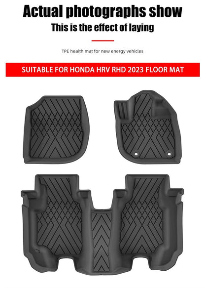 For 2023 Honda HRV RHD Carpet TPE Car Floor Mat/Rear Trunk Mat