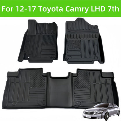 For 2012-2017 Toyota Camry LHD 7th Waterproof 3DCarpet TPE Car Floor Mat