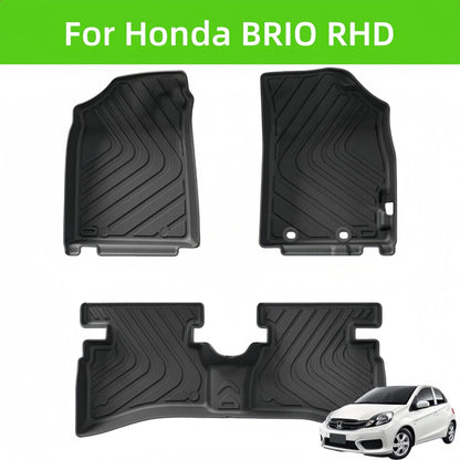 For Honda BRIO RHD Non-slipCarpet TPE Car Floor Mat/Rear Trunk Mat
