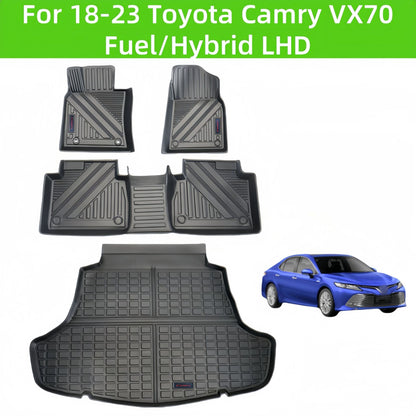 For 2018- 2023 Toyota Camry XV70 8th LHD TPE Car Floor Mat/Rear Trunk Mat