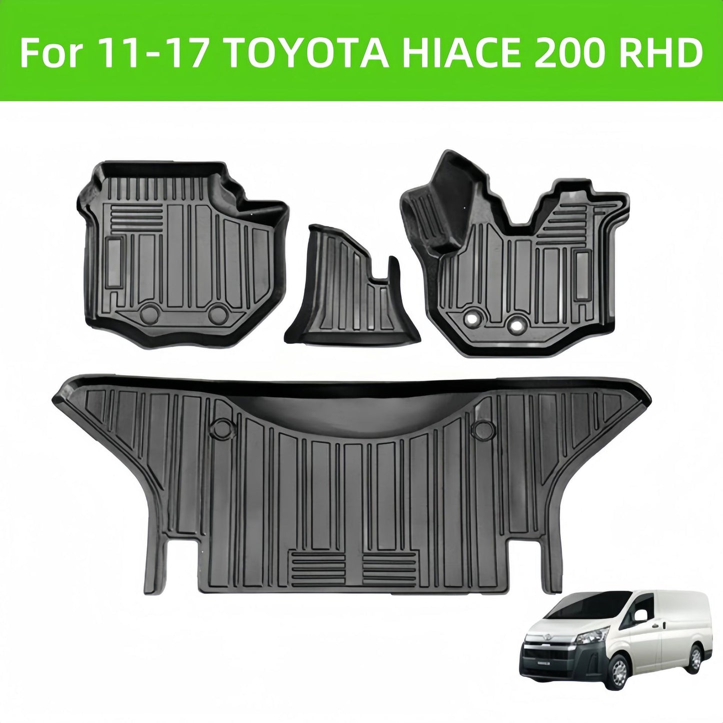 Toyota HIACE 200 RHD 2011-2017 TPE Car Floor Mats