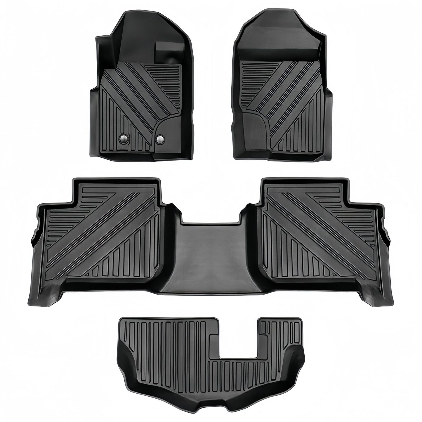 For 2015- 2021 Ford Everest Waterproof Carpet TPE Car Floor Mat