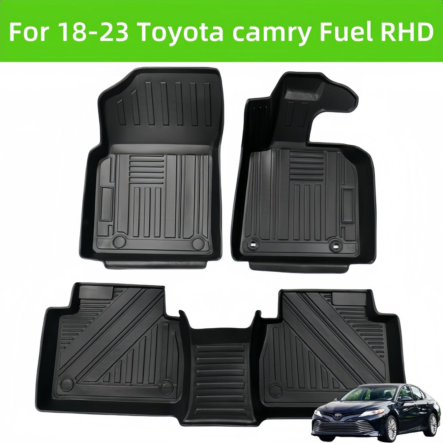 For 2018-2023 Toyota Camry Fuel Version RHD Waterproof TPE Car Floor Mat