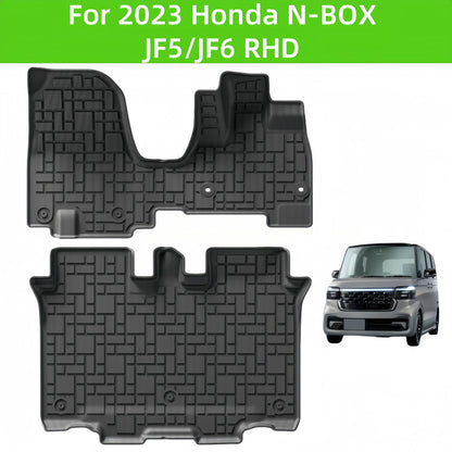 For 2023 Honda N-BOX JF5/JF6 RHD TPE Car Floor Mat/Rear Trunk Mat