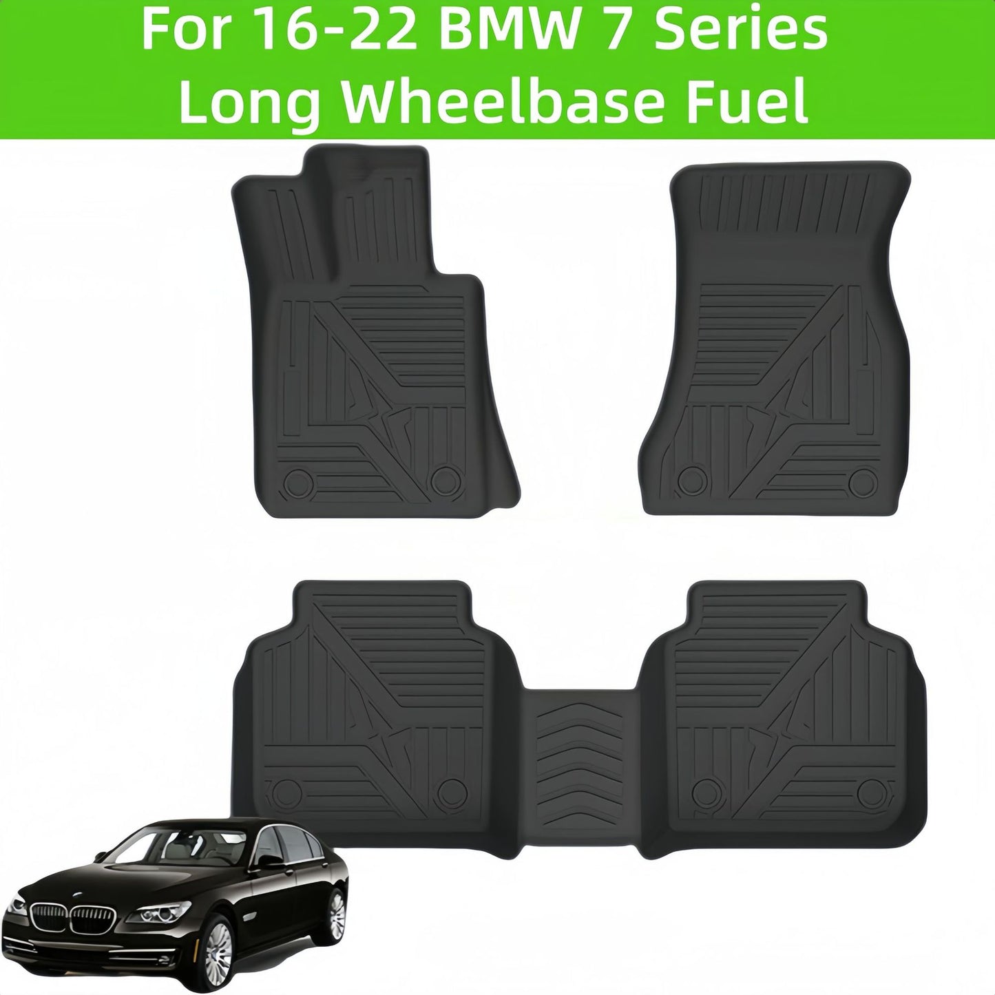 BMW 7 Series Long Wheelbase Fuel 2016-2022 TPE Car Floor Mat Custom wholesale