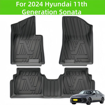 For 2024 Hyundai 11th Generation Sonata TPE Car Floor Mat/Trunk Mat