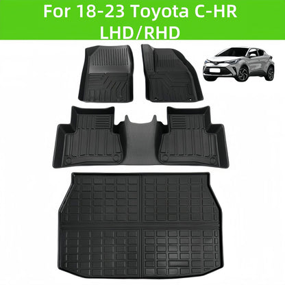For 2018- 2023 Toyota C-HR LHD/RHD TPE Car Floor Mat/ CHR Rear Trunk Mat