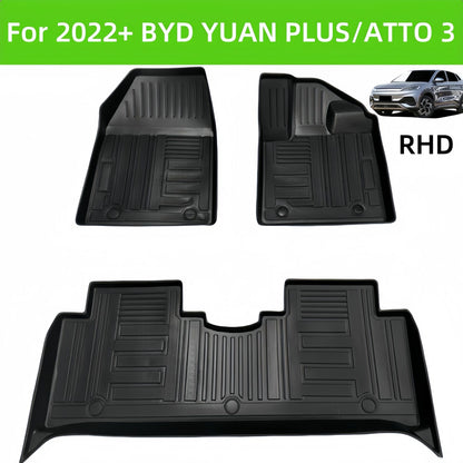 For 2022 BYD YUAN PLUS/ATTO 3 Carpet RHD TPE Car Floor Mat