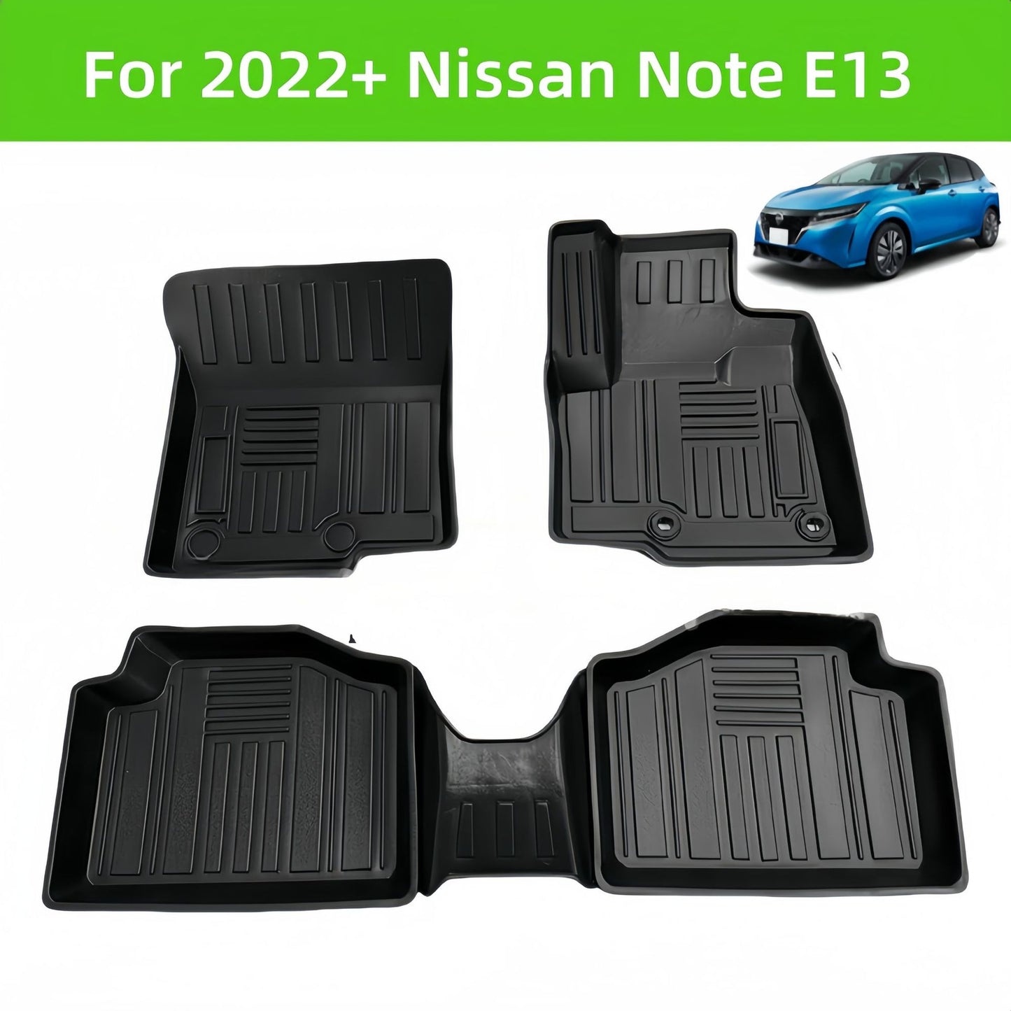 TPE car floor mats for 2022 Nissan Note E13 Rubber Floor Anti-sli