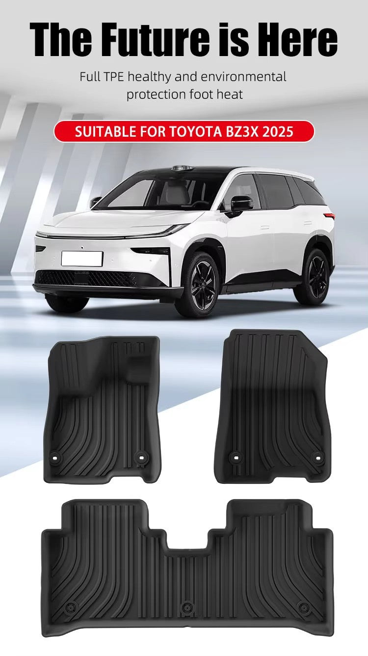 Toyota BZ3X LHD 2025 TPE Car Floor Mat/Rear Trunk Mat