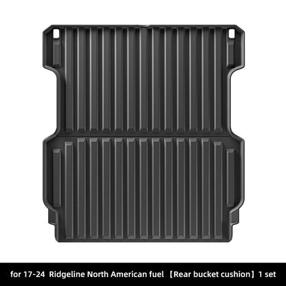 For 2017-2024 Honda Ridgeline Fuel TPE Car Floor Mat/Rear Bucket Mat