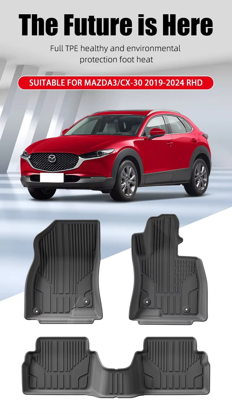 Mazda3 CX30 RHD 2019-2024 TPE Car Floor Mat/Trunk Mat