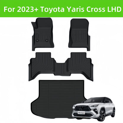 For 2023 Toyota Yaris Cross LHD 3D TPE Car Floor Mat/Rear Trunk Mat Minimum order 30 sets