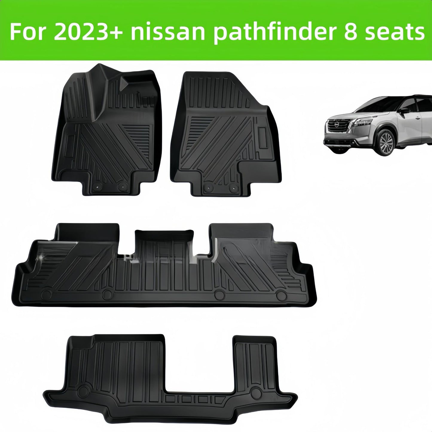 For 2023 Nissan pathfinder Durable Carpet TPE Car Floor Mat