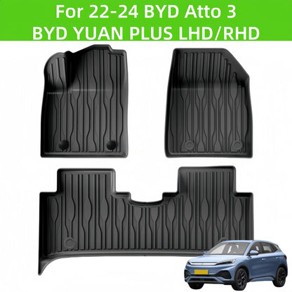 For 22-24 BYD Atto 3 TPE car floor mat BYD YUAN PLUS Carpet