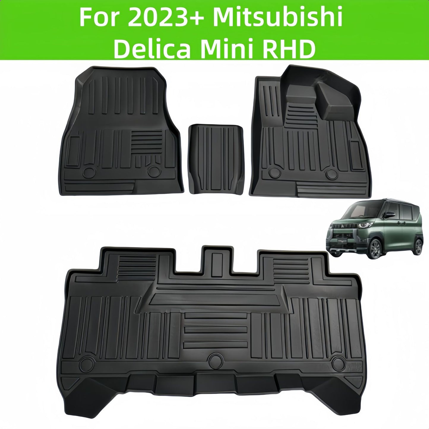 Mitsubishi Delica Minli RHD 2023 TPE Car Floor Mat