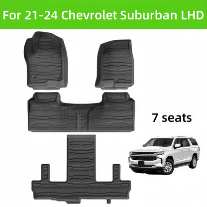Chevrolet Suburban 2021-2024 TPE Car Floor Mat/Rear Trunk Mat