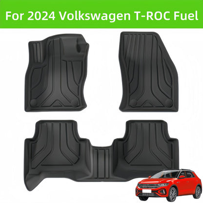 For 2024  Volkswage T-ROCT Fuel LHD 3DCarpet TPE Car Floor Mat/Back Mat