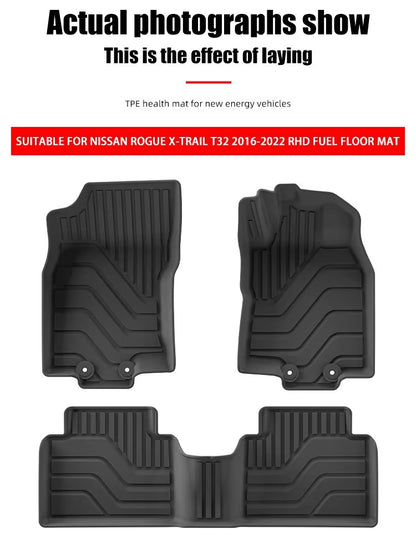 For 2016-2022 Nissan Rogue X-TRAIL T32 RHD Fuel TPE 3D Car Floor Mat