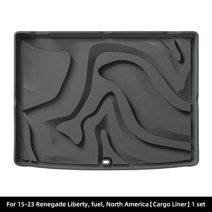 For 2015-2024 Jeep Renegade 3DCarpet TPE Car Floor Mat/Rear Trunk Mat
